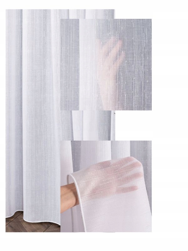 Záclony Záclona Biela Hustá Dážďová Záclona s Páskou a Olovom 290x220