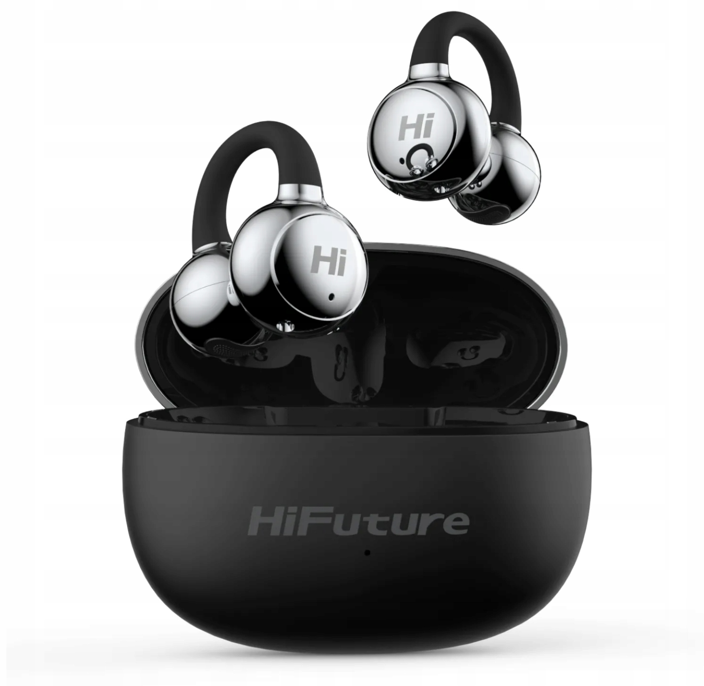 HiFuture FlexClip Open Ear AI ENC Konstrukcja Klipsa Przewodnictwo Powietrzne Bluetooth 5.4 Czarny