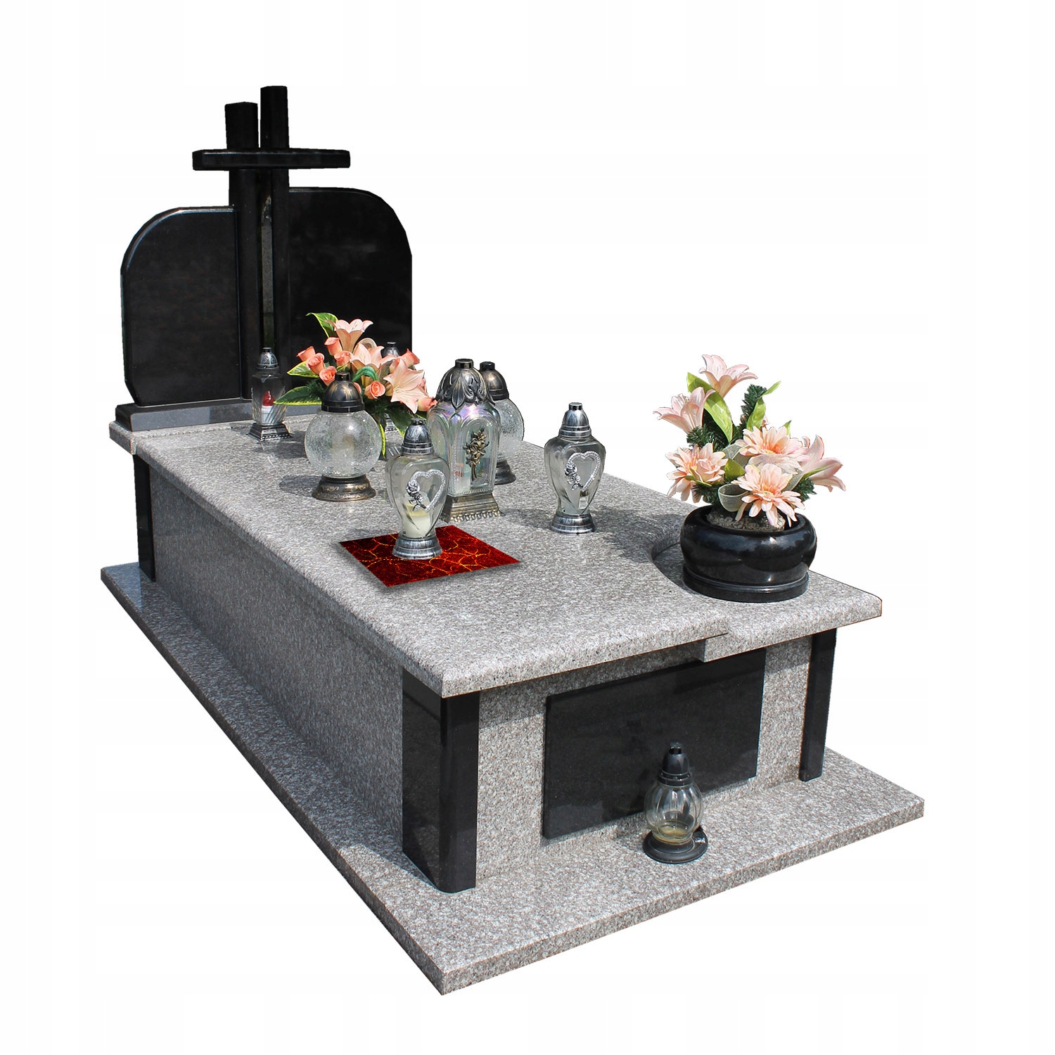 Podstawka pod ZNICZE Szkło Hartowane ze wzorem Czerwony MARMUR 30x22cm Marka TMK ArtDeko