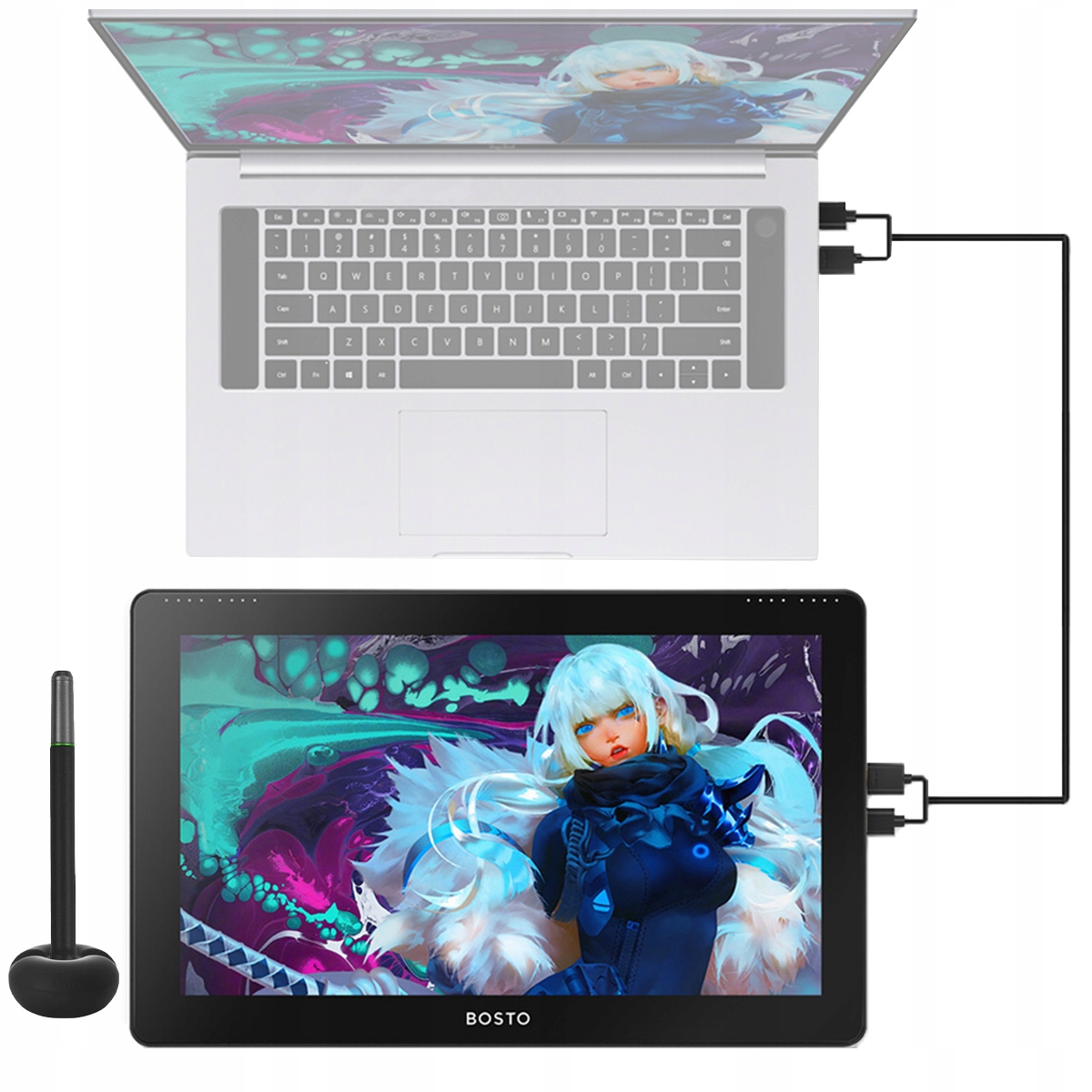 Grafický Tablet Bosto 16HD 15,6" LCD s perem