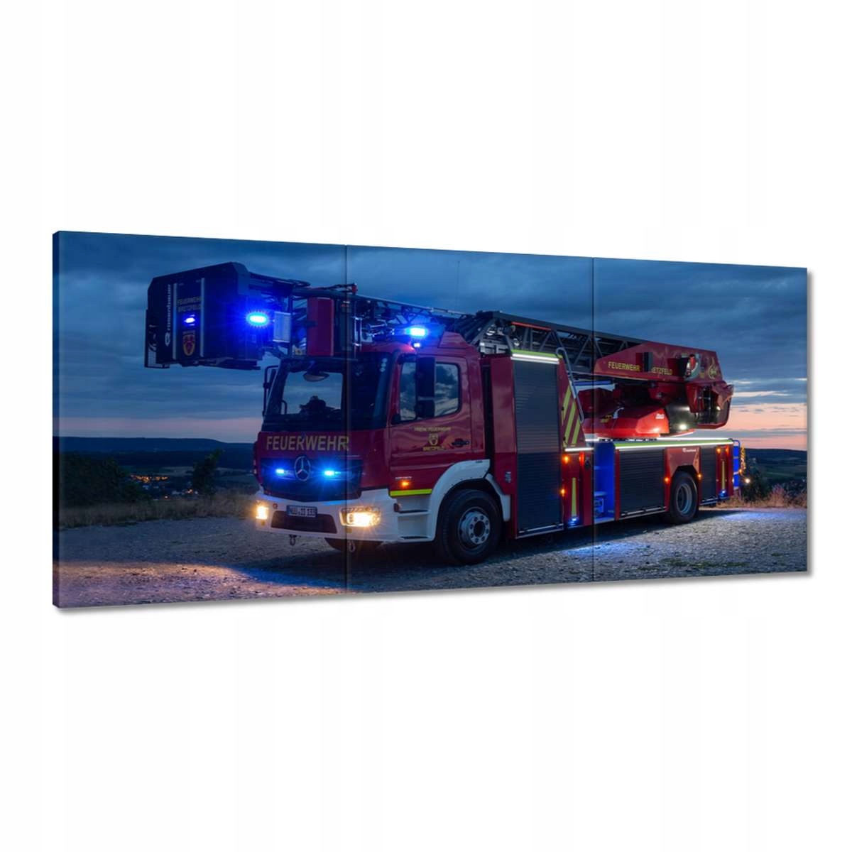 Obrazy 210x100 Hasičské auto na signáli