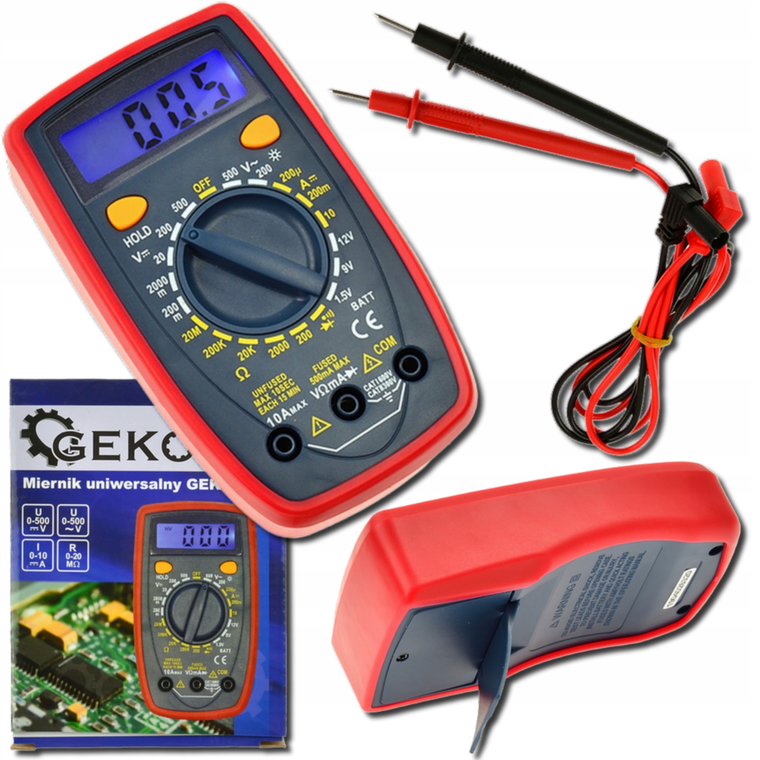 Miernik PRĄDU Multimetr Tester uniwersalny Cyfrowy LCD