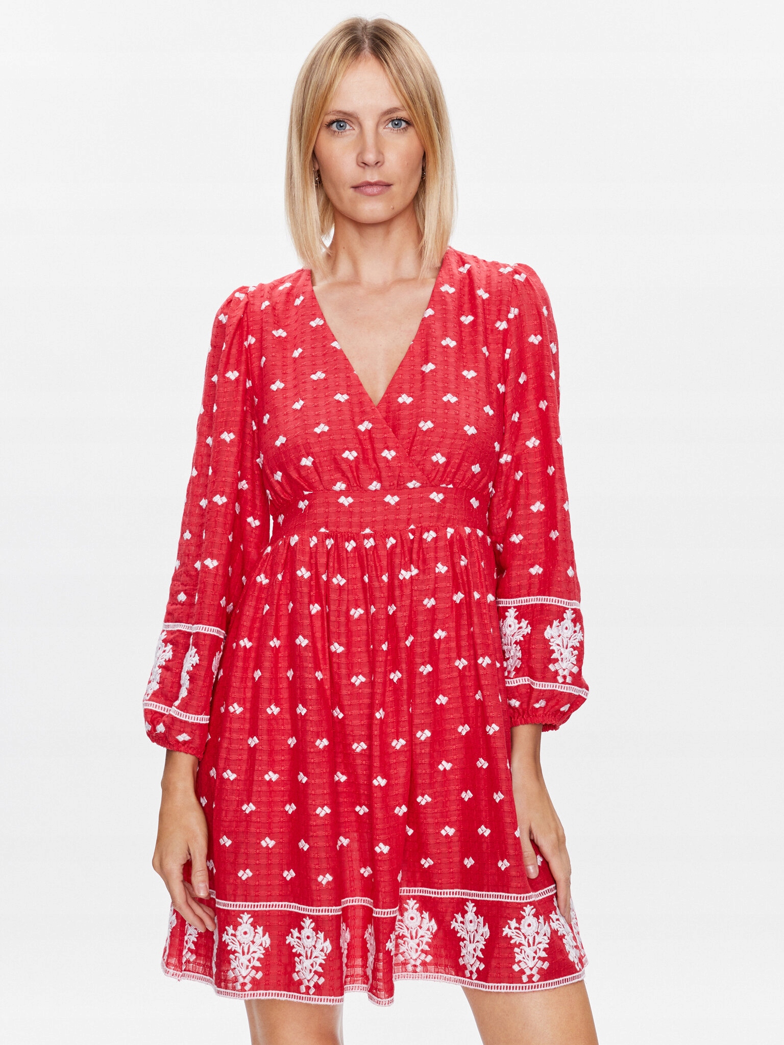 Pepe Jeans Sukienka codzienna Batia PL953233 Czerwony Regular Fit