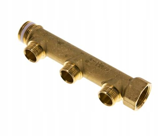 Rozdělovací lišta pro trubkový rozdělovač G 1" (gz/gw) 3 x G 1/2" (gz)