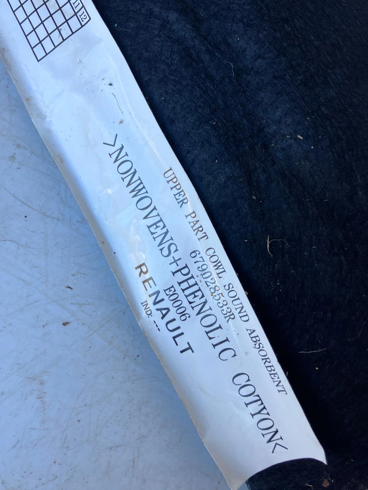 soundproofing partition wall 679028533R DACIA SPRING