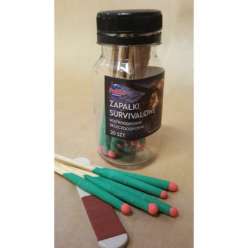 Zapałki survivalowe deszczoodporne 20 sztuk