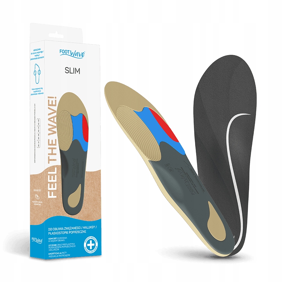 Footwave Dynamiczne wkładki haluksy płaskostopie poprzeczne Slim roz. 38-39