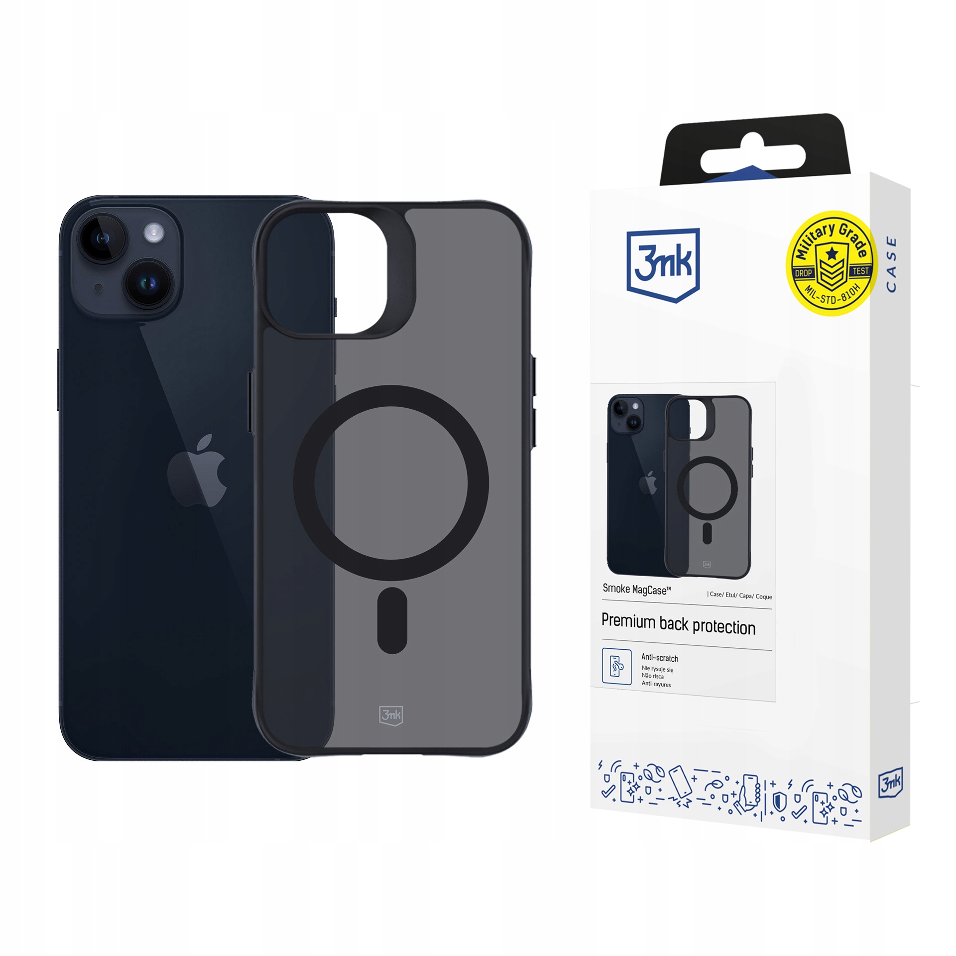 Etui 3mk Smoke MagCase z MagSafe na iPhone 14 Plus półprzezroczyste 3mk
