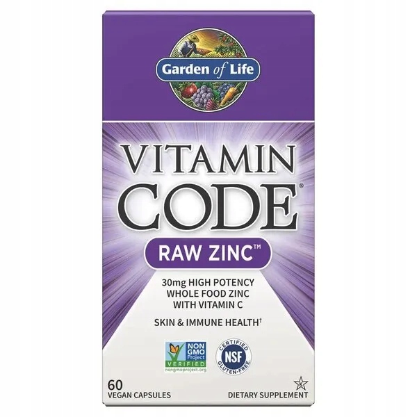 Garden of Life Vitamínový kód RAW Zinok 60 vkaps