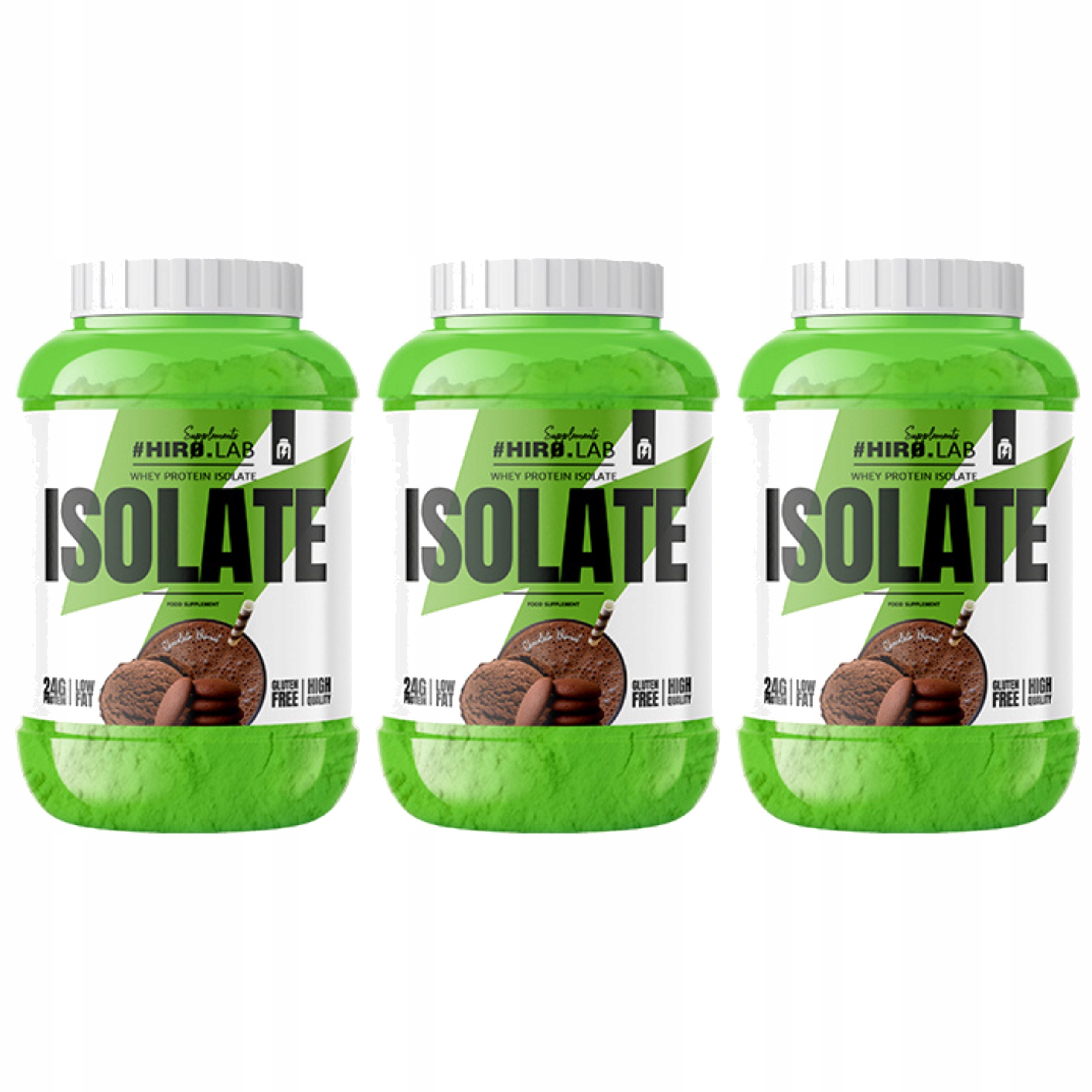 3x Protein Wpi Whey Protein Isolate Izolát Doplněk Stravy 1800 g Piškot Hiro
