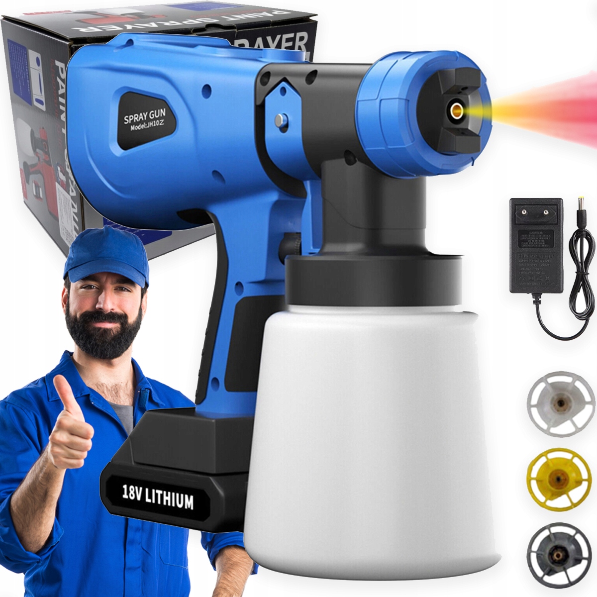 Malířský Agregát Lakovací Pistole Na Malování Stěn 1000 ml 3 trysky