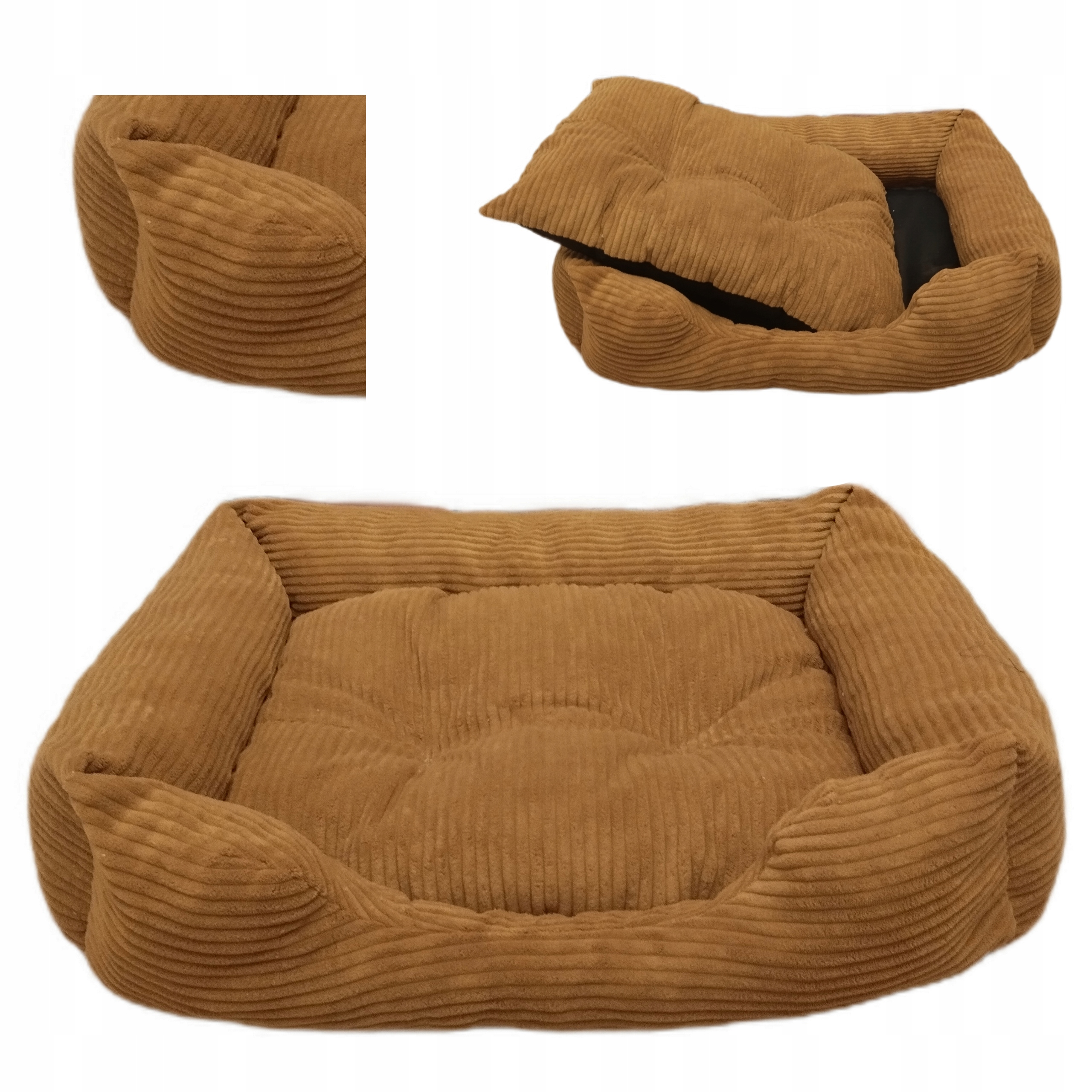 Pelíšek pro velkého psa XXL Pohodlné Měkké Pevné Kotec Manšestr 100x80