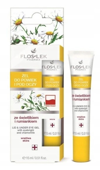 FLOSLEK Żel Pod Oczy Świetlik i Rumianek 15 ml
