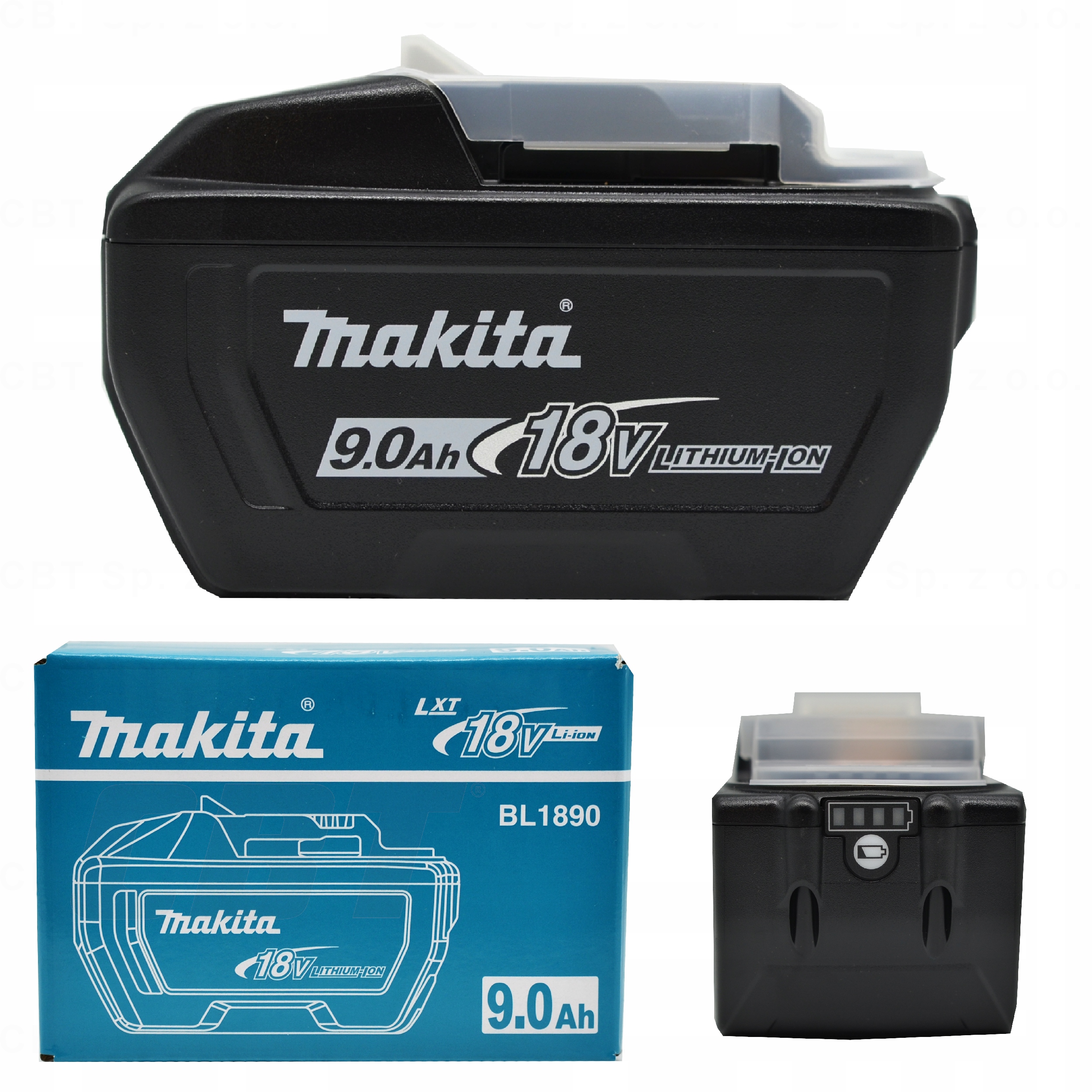 Akumulator 9AH 18V Oryginał Bateria BL1890B Wskaźnik Led Do Narzędzi Lxt