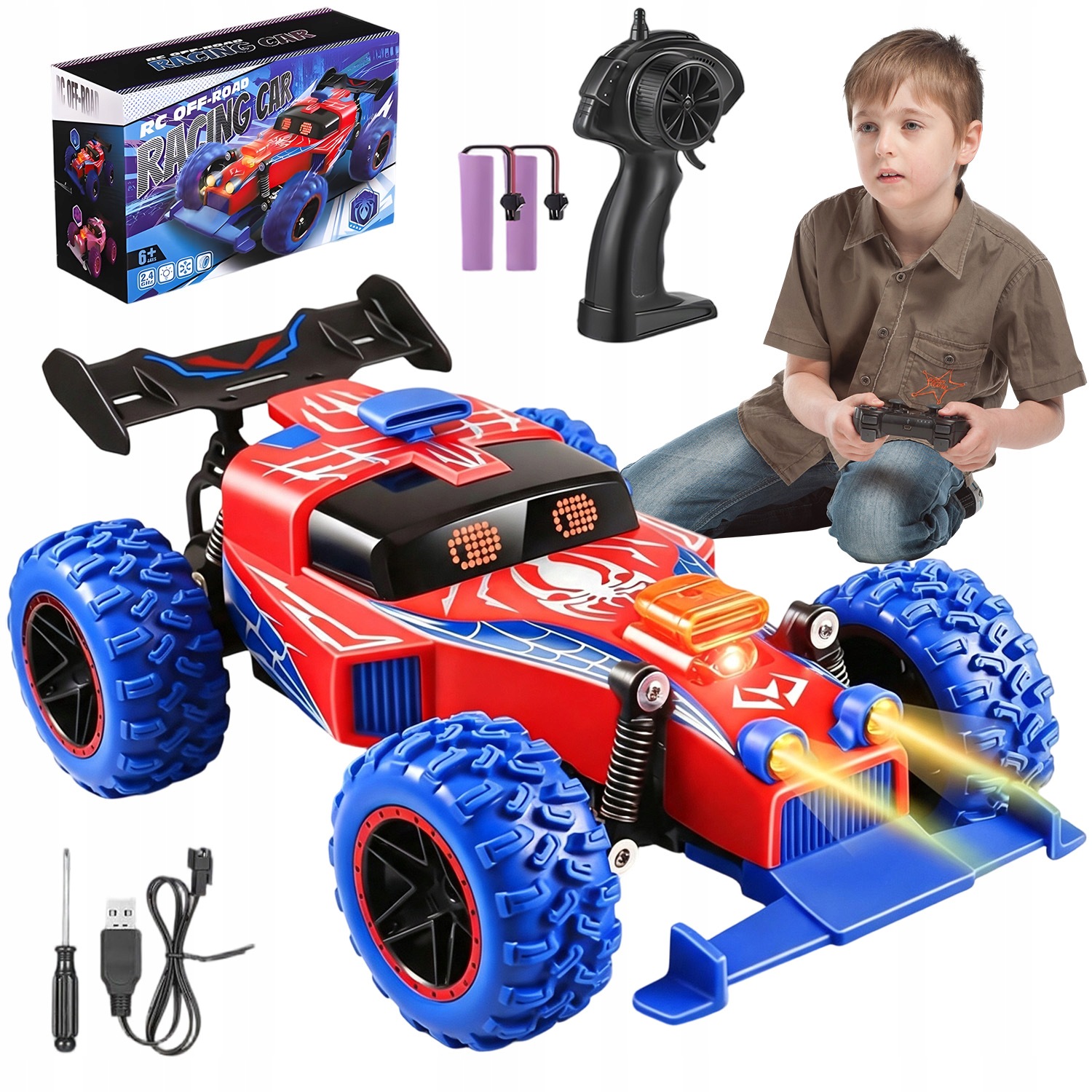 Samochód Zdalnie Sterowany Terenowy 2.4GHZ Spider 15KM/H 2 Akumulatory