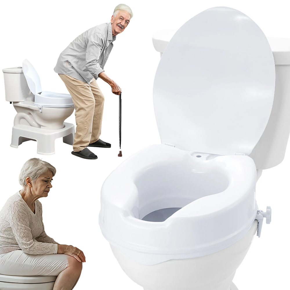 Podwyższająca Nakładka Nasadka Na Wc Toaletę Sedes 10CM Z Pokrywą Do 130KG