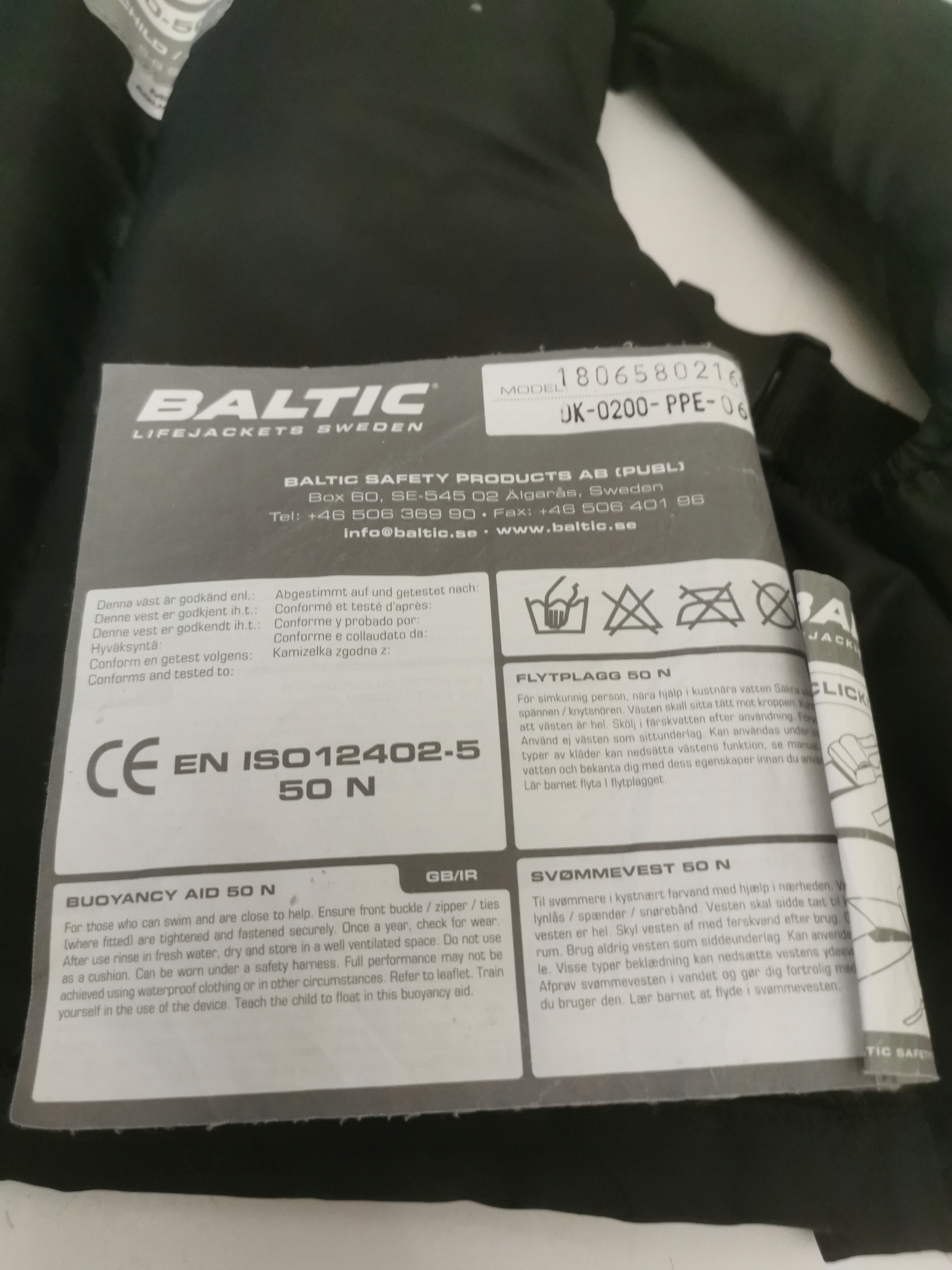 KAPOK KAMIZELKA RATUNKOWA OD 30-50 KG BALTIC Rozmiar S/M