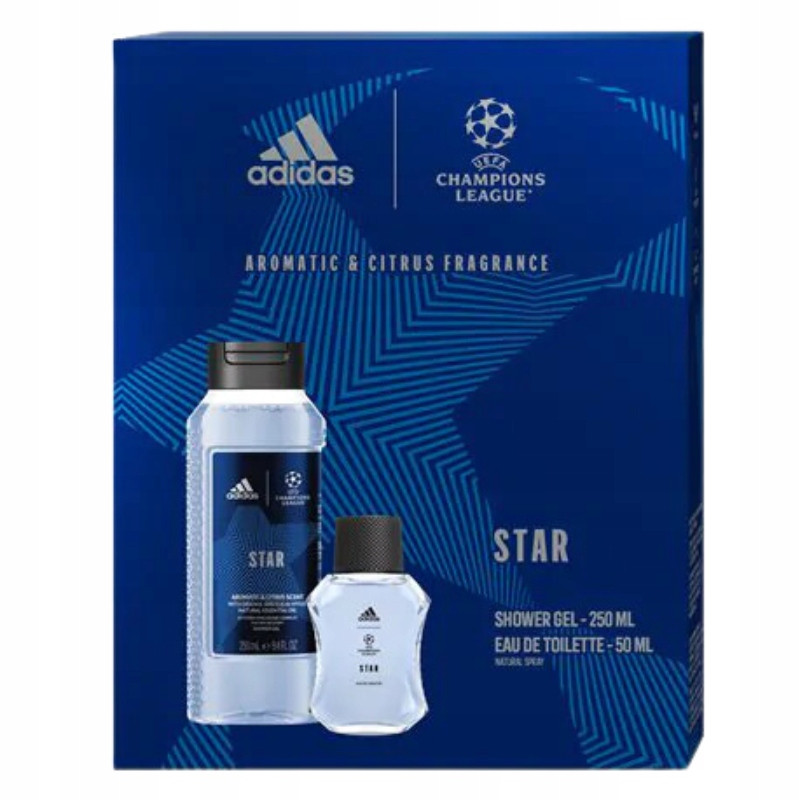2x Adidas Zestaw Uefa Champions League Edition Woda Edt Żel