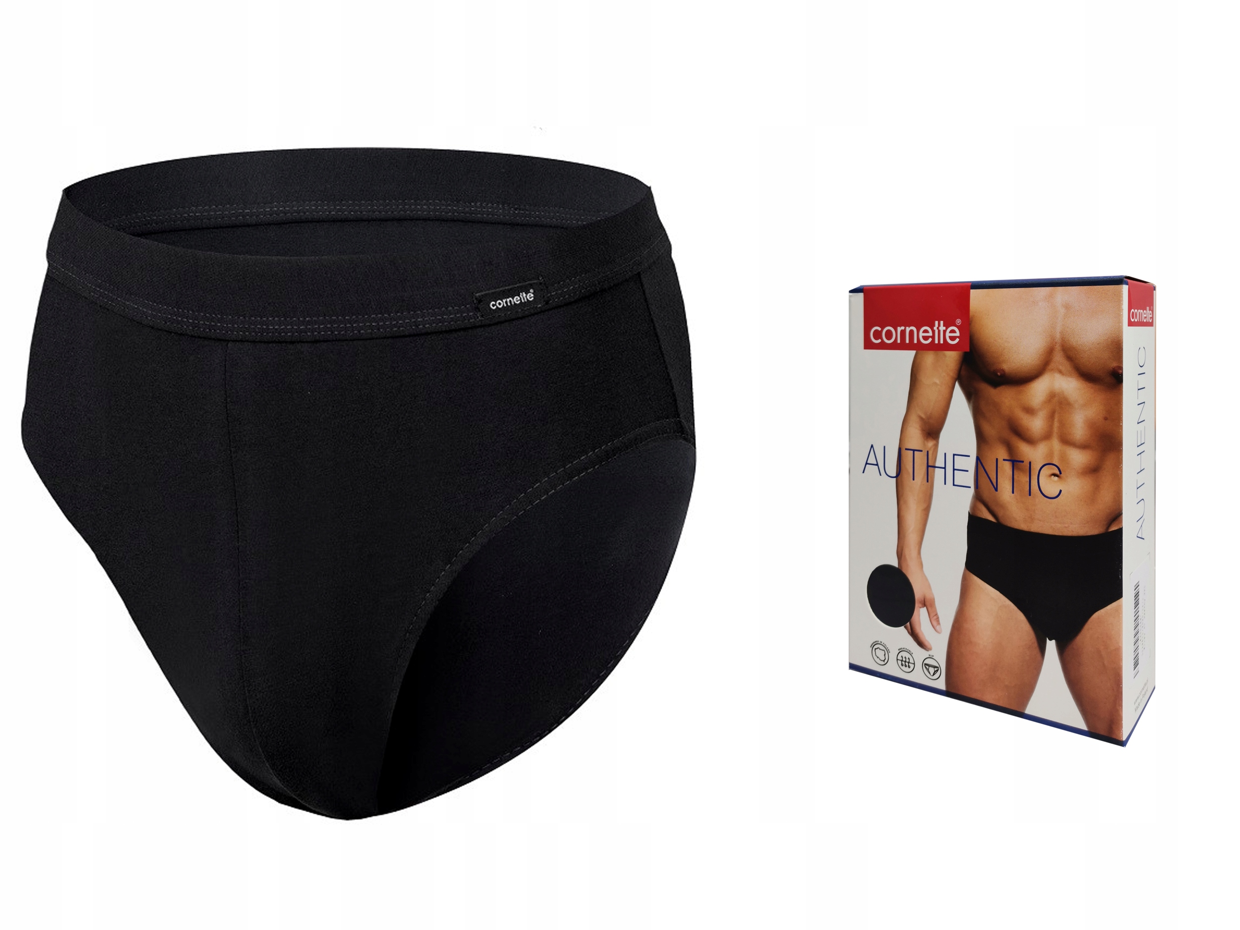 

Męskie slipy Cornette Authentic, czarne, L