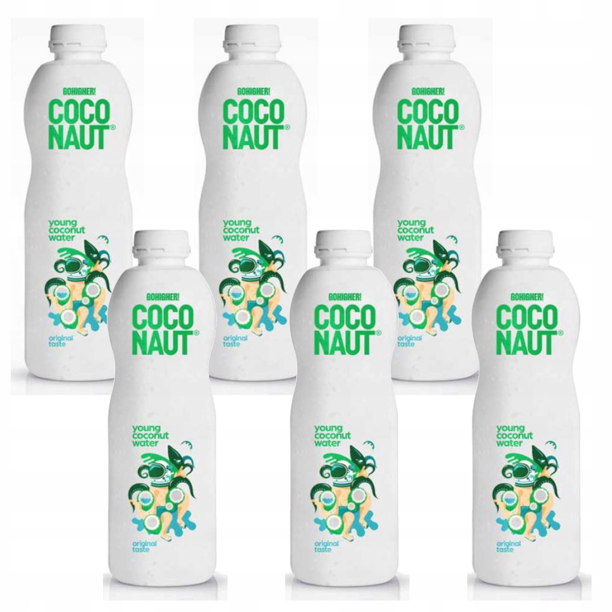 6 x Kokosová voda Coconaut z mladého kokosu 1000 ml kauce
