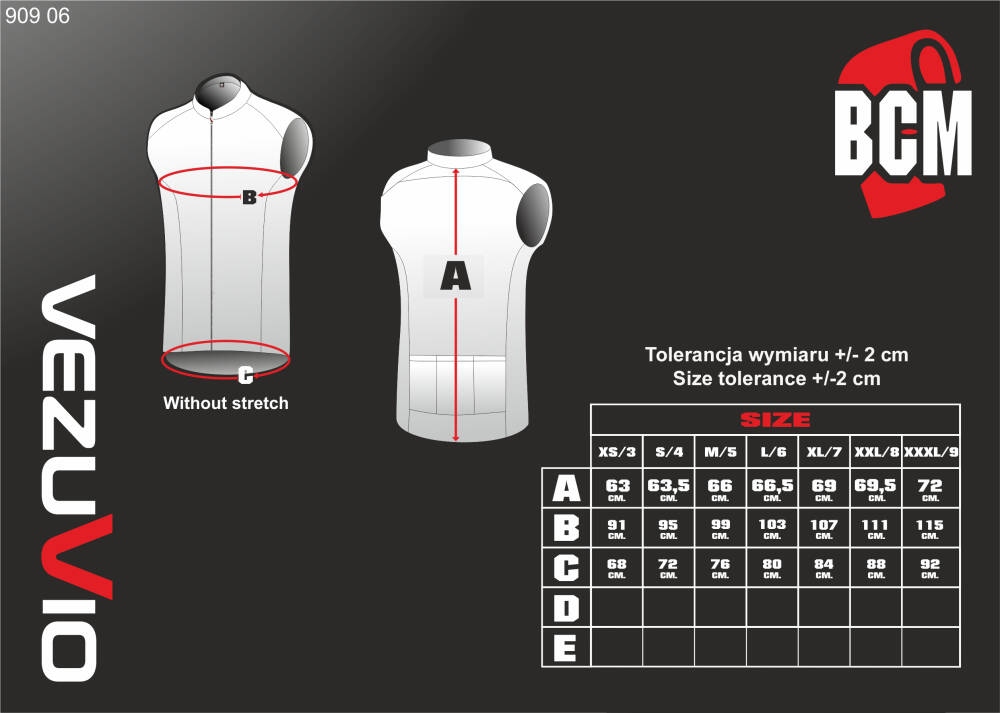 Koszulka bez rękawów Vezuvio Race Fluo rozmiar M Model 90906