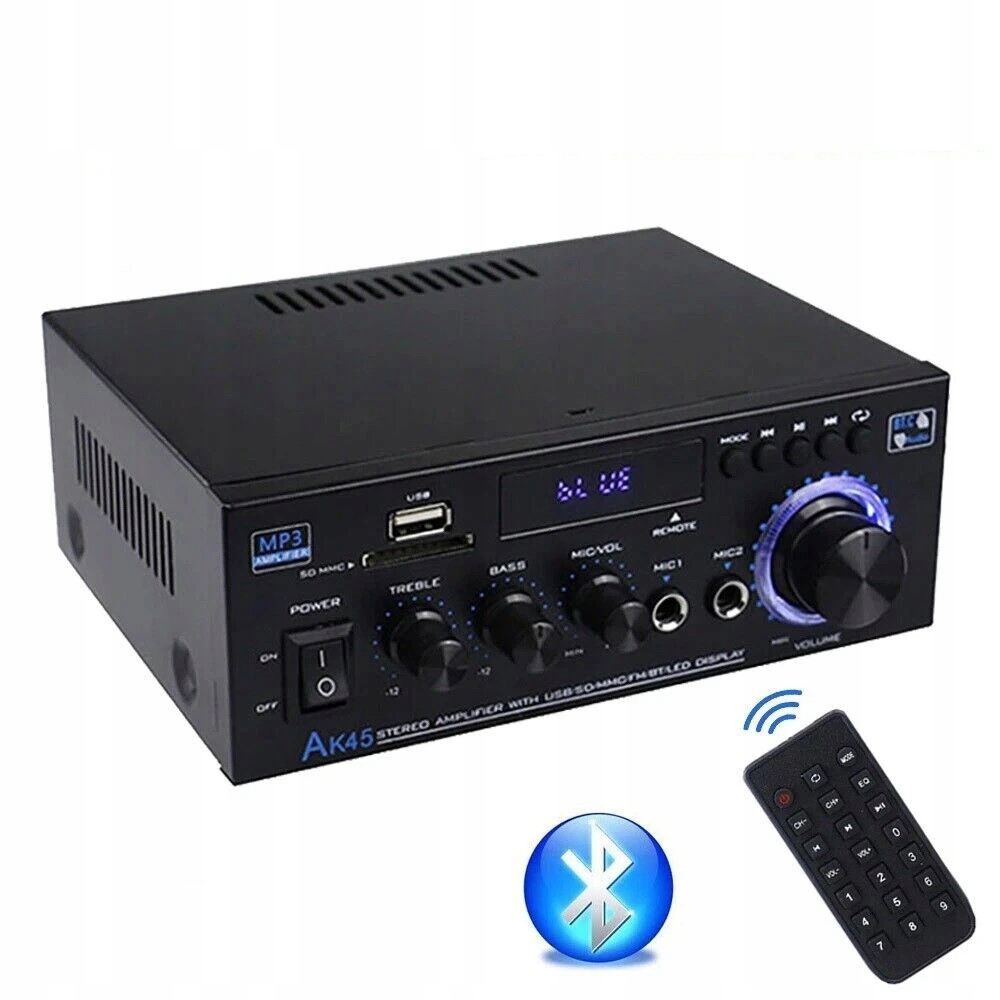 Hifi Zesilovač AK45 Bluetooth Stereo 40W 40W Mini Přehrávač