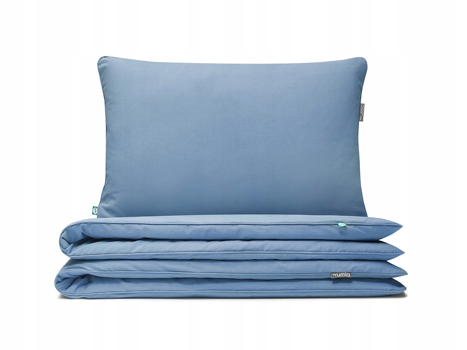 Posteľná Bielizeň Basic Modrá 220x200 cm 2x 60x50 cm Mumla