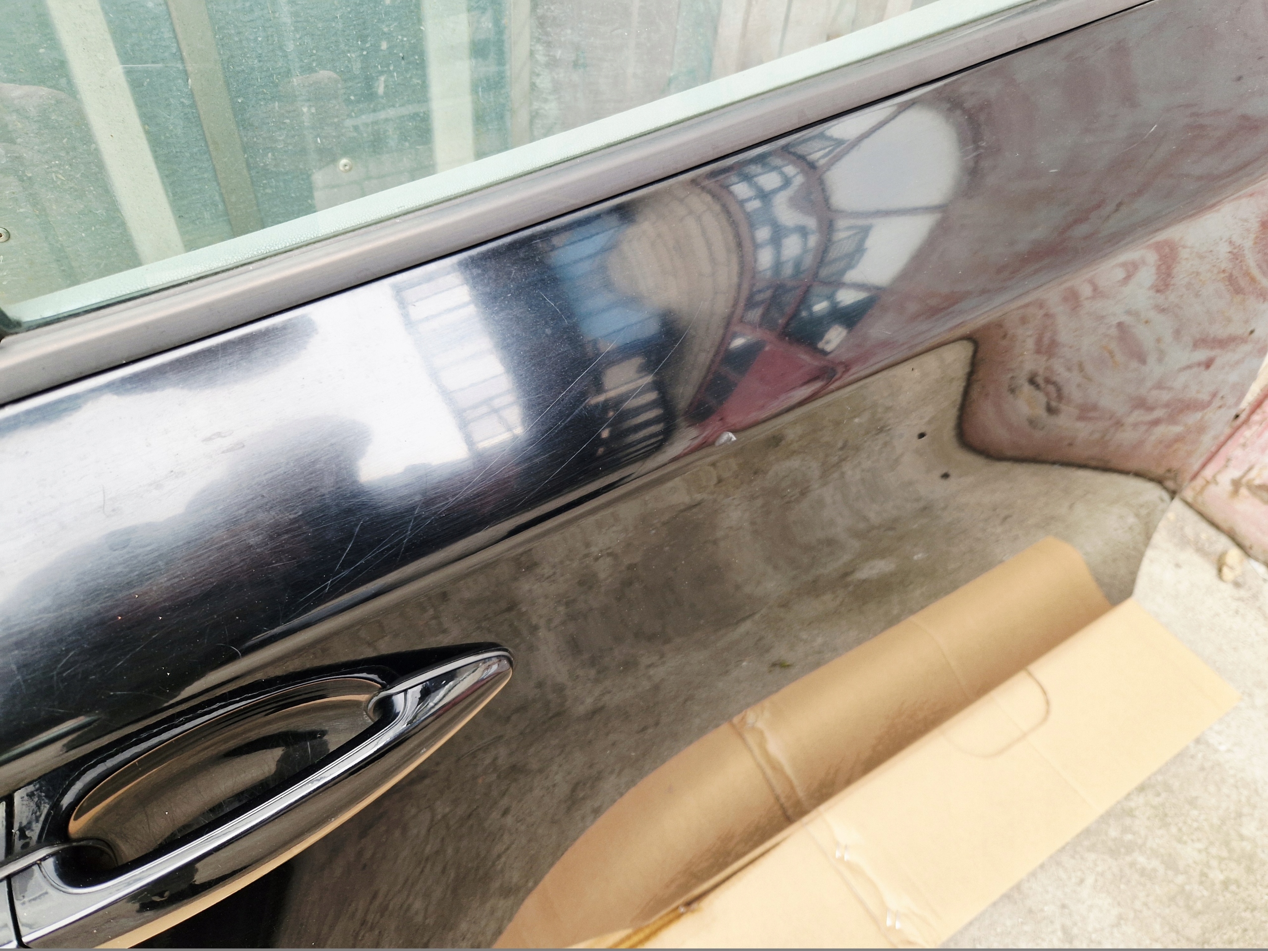 BMW E87 door right rear part rear. complete black, colour 668