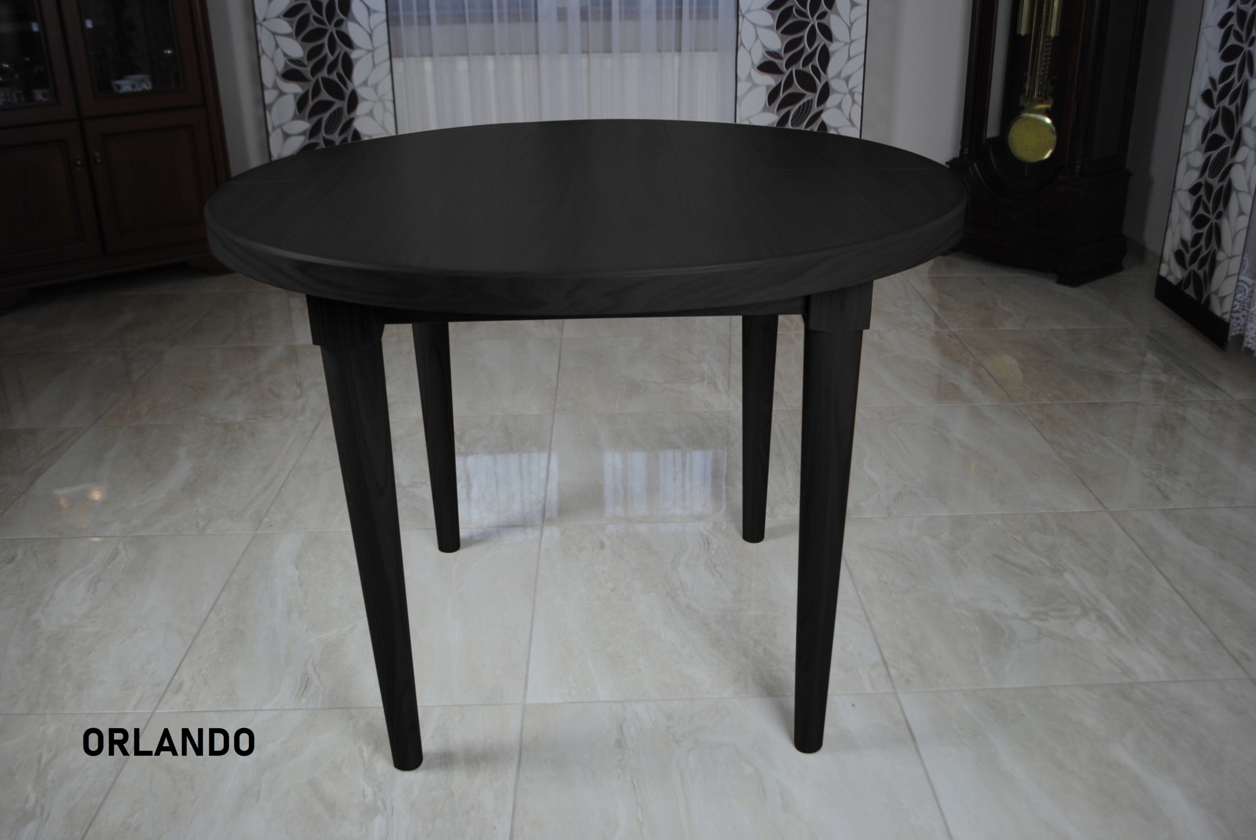 STÓŁ DĘBOWY OKRĄGŁY ROZKŁADANY 100/250 SALON JADALNIA KUCHNIA Szerokość mebla 100 cm