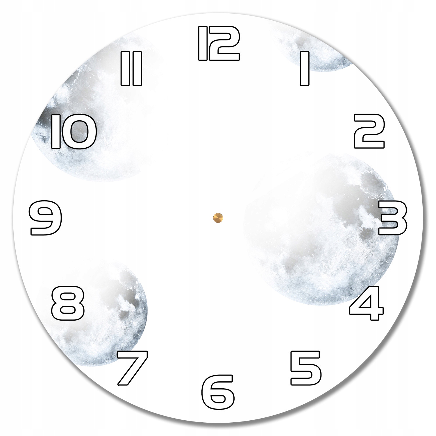 

Nowoczesny wiszący zegar Obraz Księżyce f30 cm