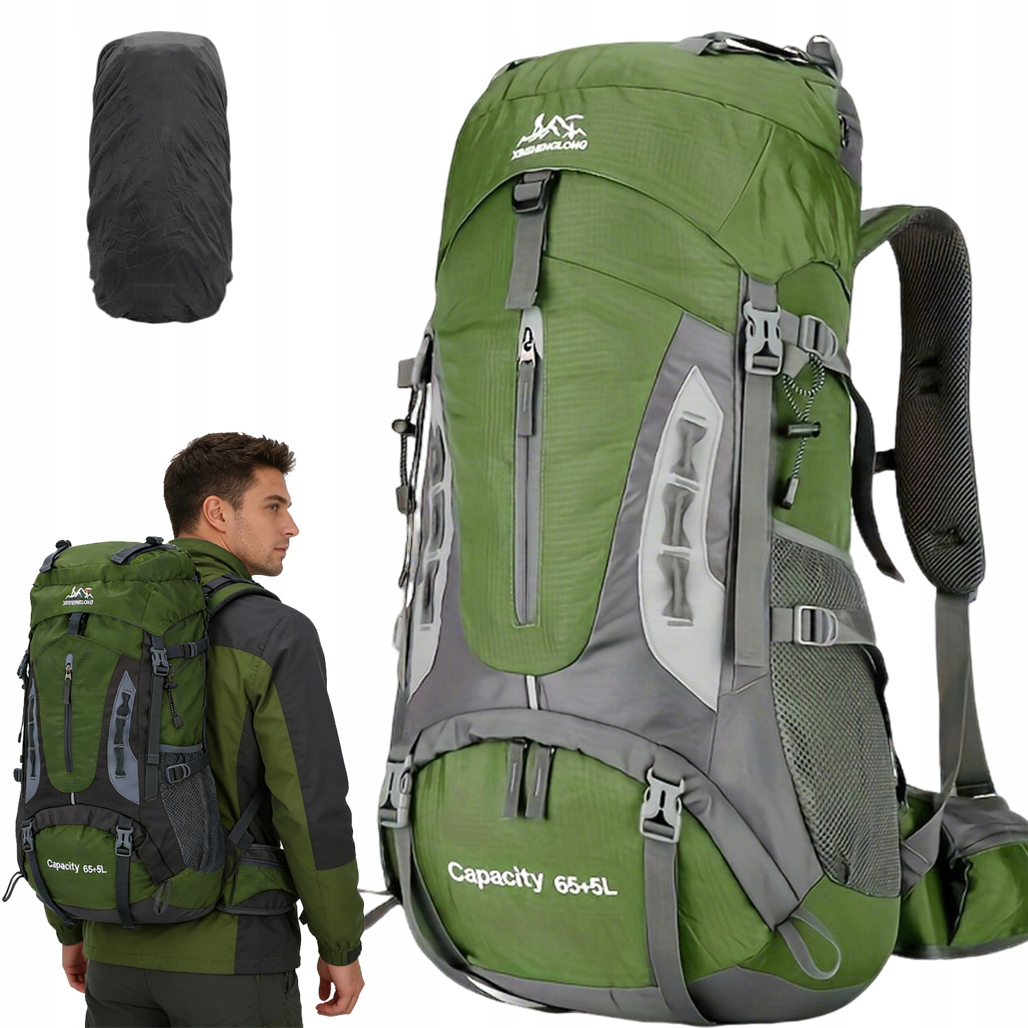 Plecak Turystyczny Duży 70L trekkingowy górski damski męski w góry Lekki