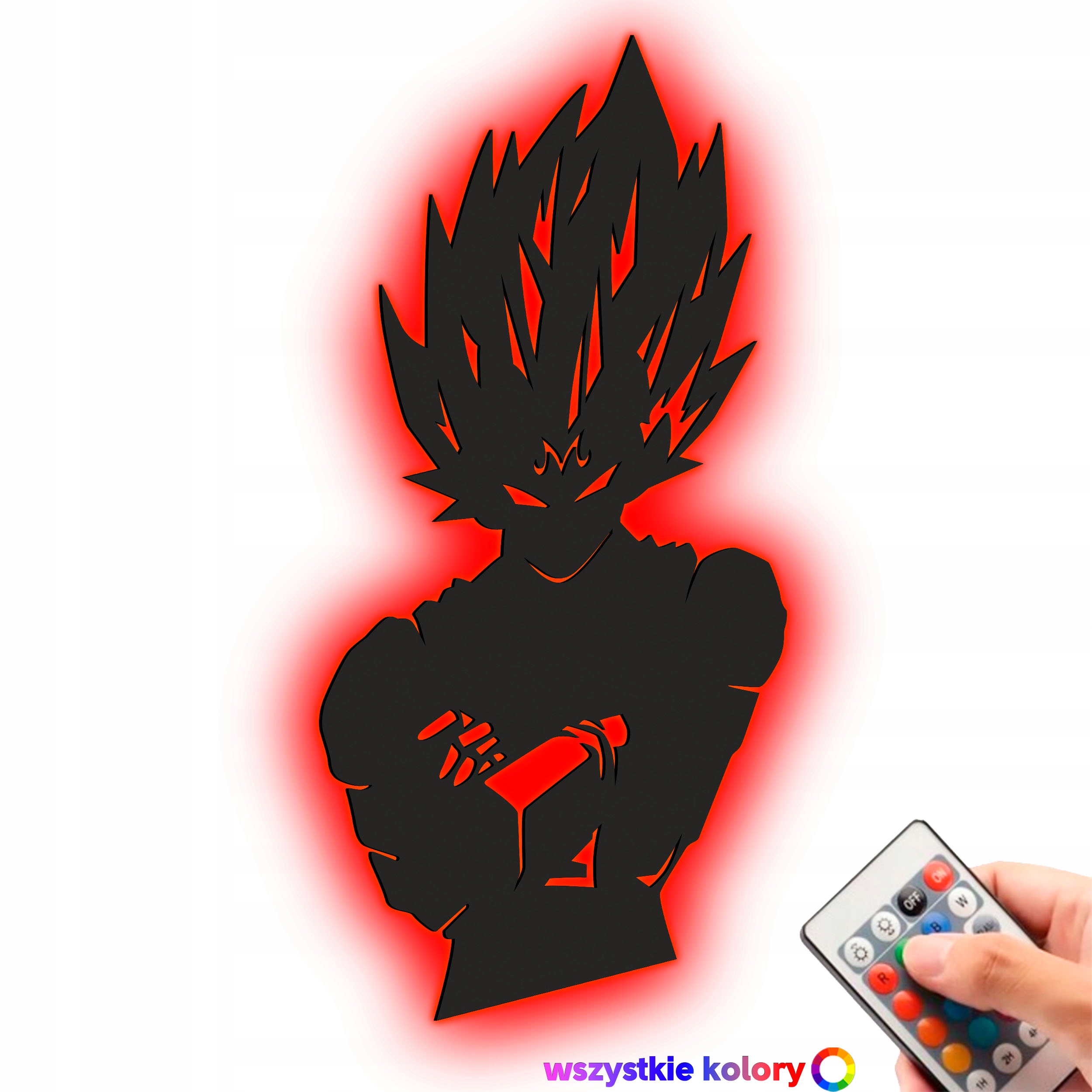 Dřevěný obraz Anime Vegeta Dragonball Nástěnná Dekorace Noční Lampa Led