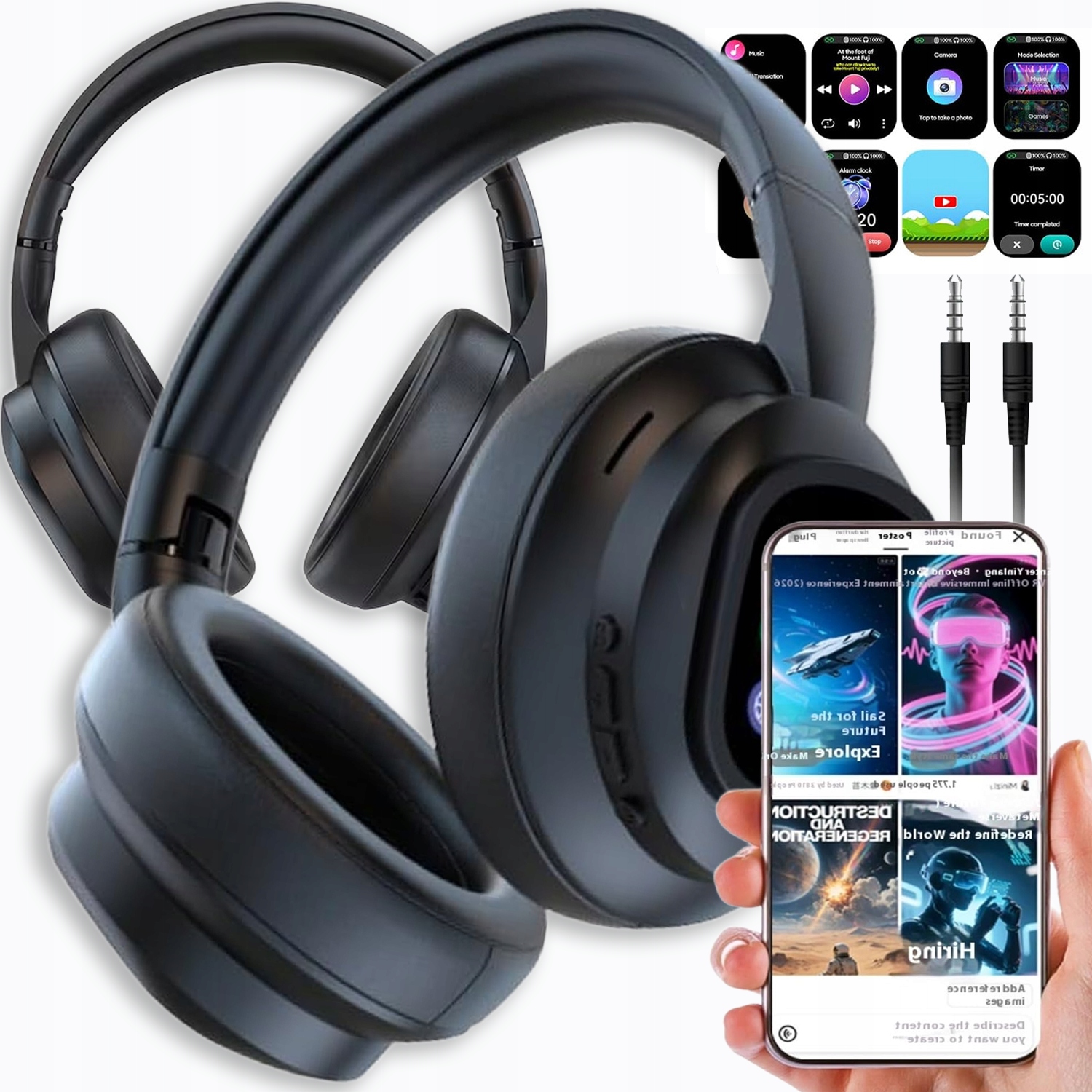 Elektronický Překladač Řeči 133 Jazyků Sluchátka Led Dotykový 400MAH