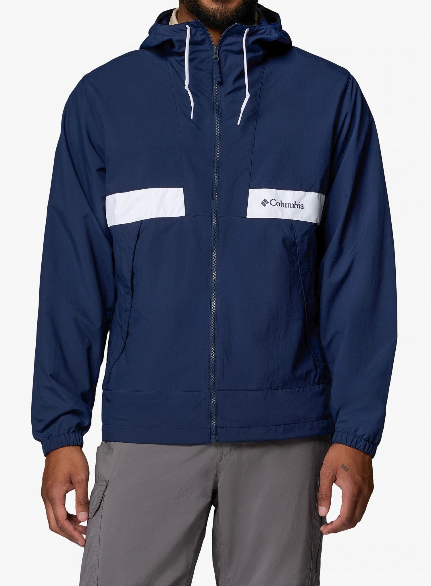 Protivětrná bunda Columbia Spire Valley Hooded collegiate navy L