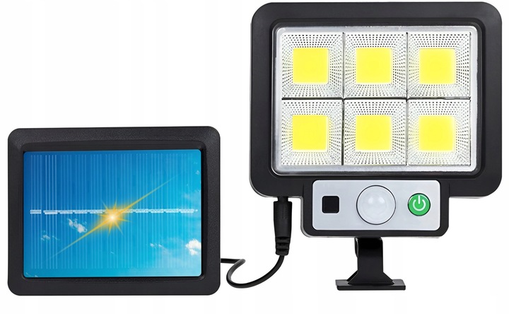 BARDZO MOCNA LAMPA SOLARNA HALOGEN LED CZUJNIK RUCHU ZMIERZCHU 15W 6500K Informacje o bezpieczeństwie CE