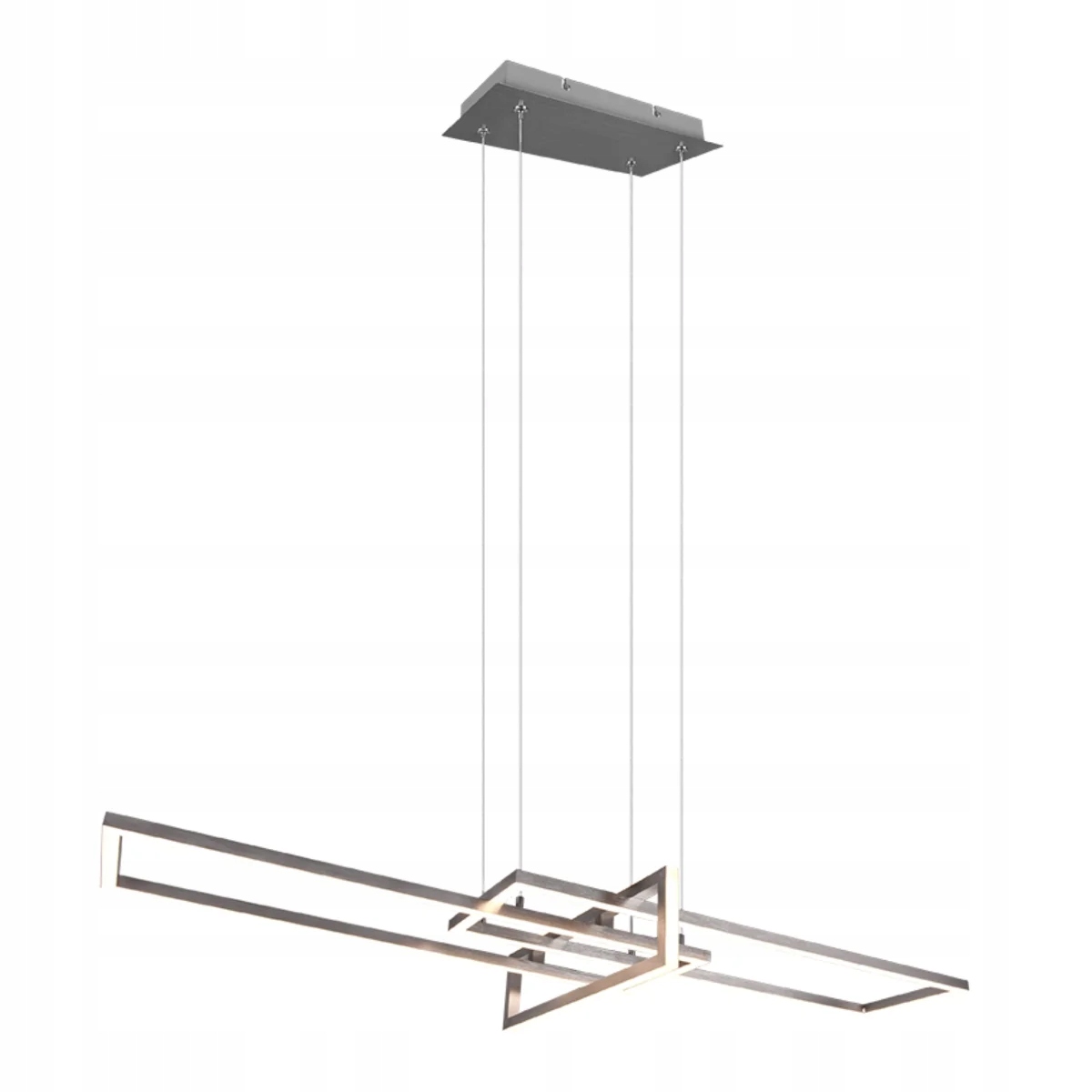 Závesná lampa nad stôl geometrická strieborná Trio