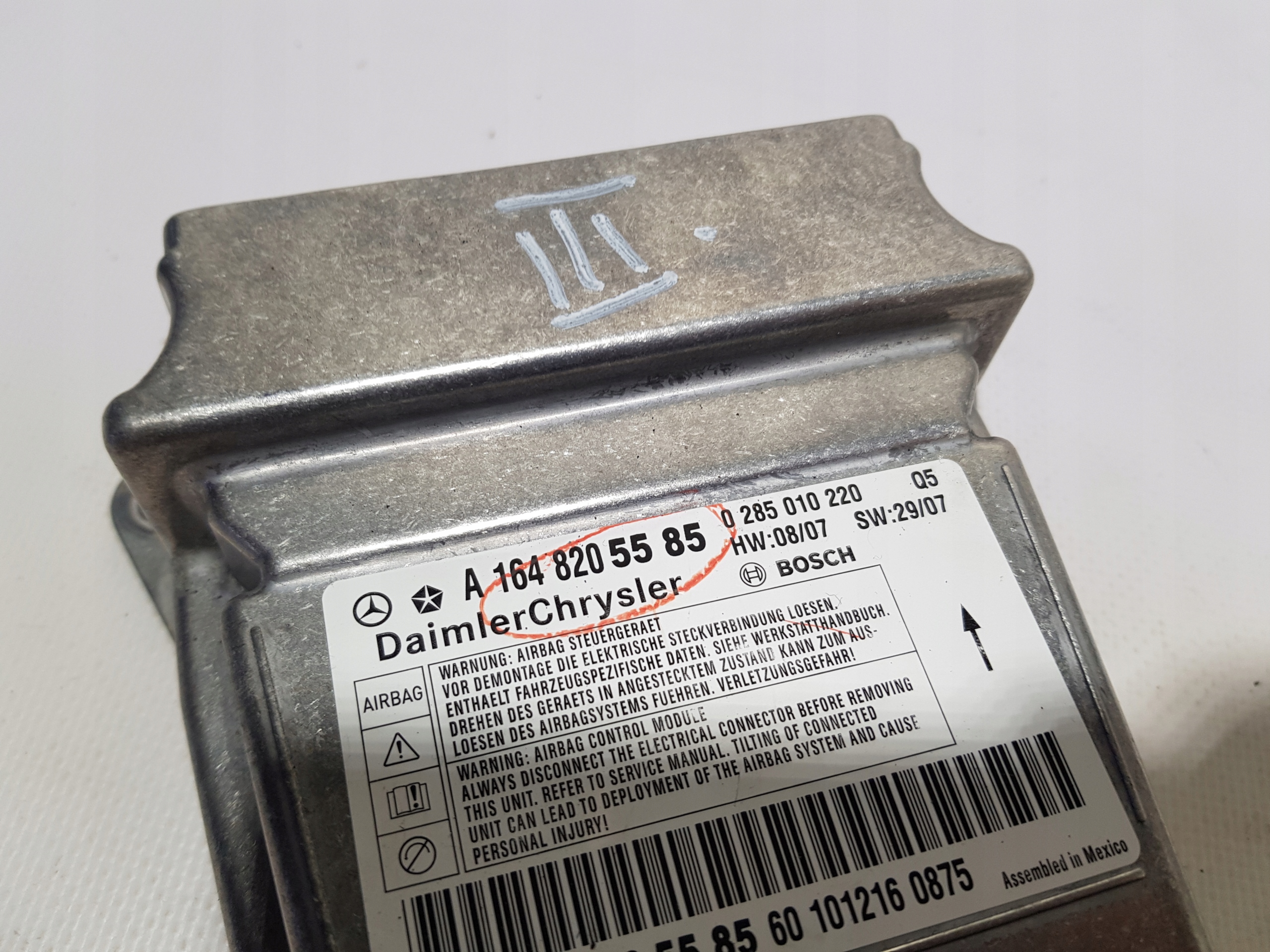 MERCEDES R ML GL W251 W164 modulo SENSOR airbag airbag 1648205585