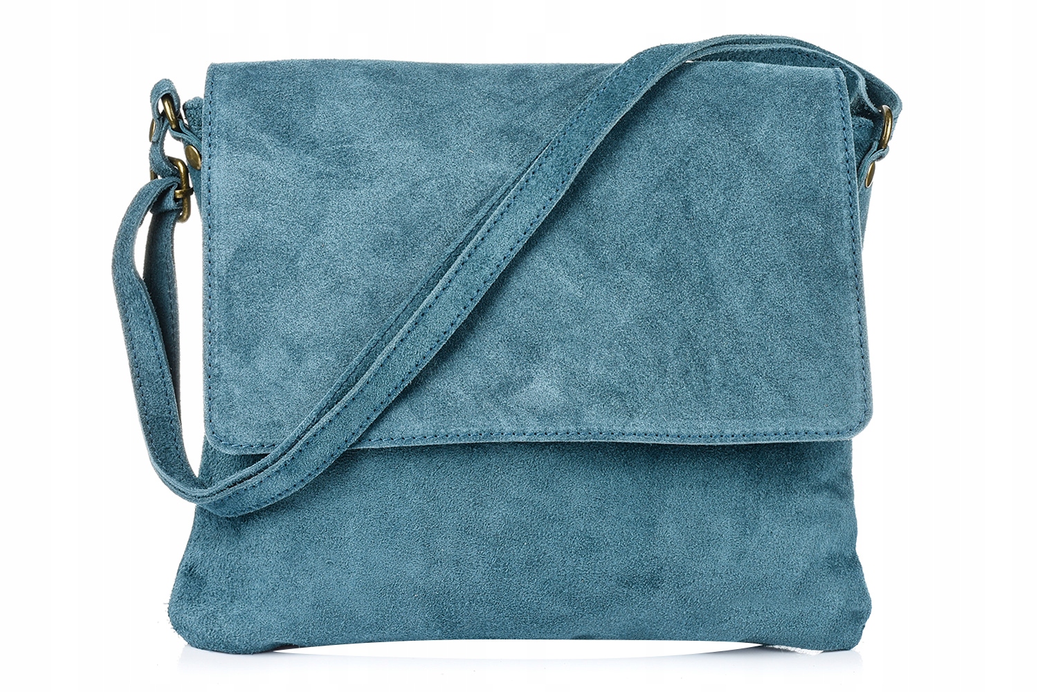 Dámská kožená semišová kabelka přes rameno italská B5, prostorná reportáž