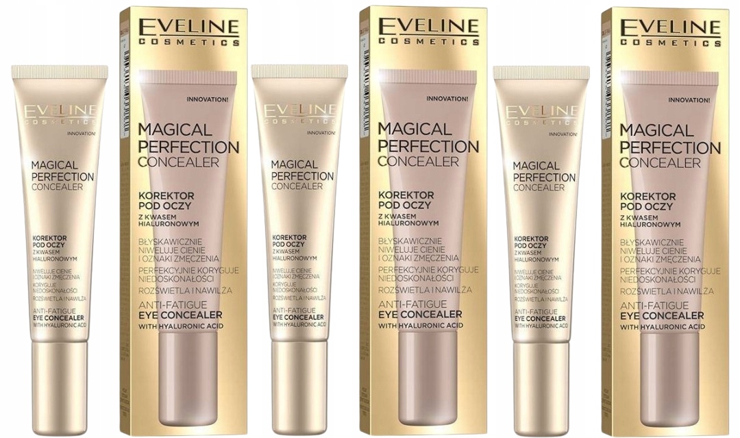 3 x Eveline Korektor Pod Oči Magical Perfection Light Omlazuje