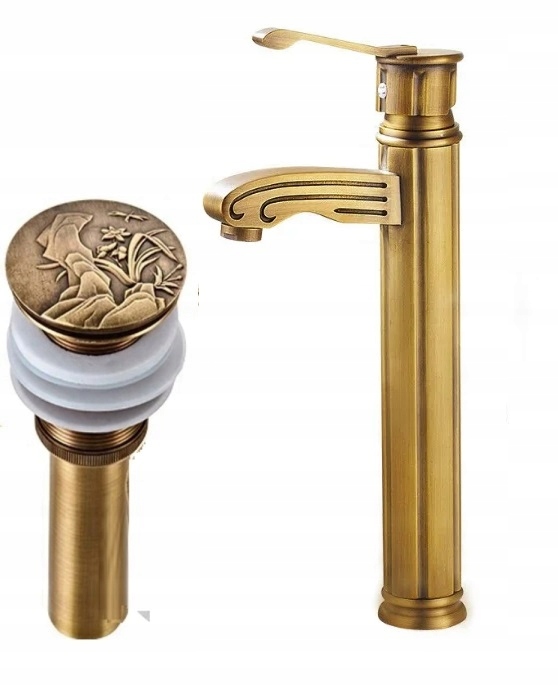 Umývadlová batéria Old Retro Mosadz Master Klik zátka