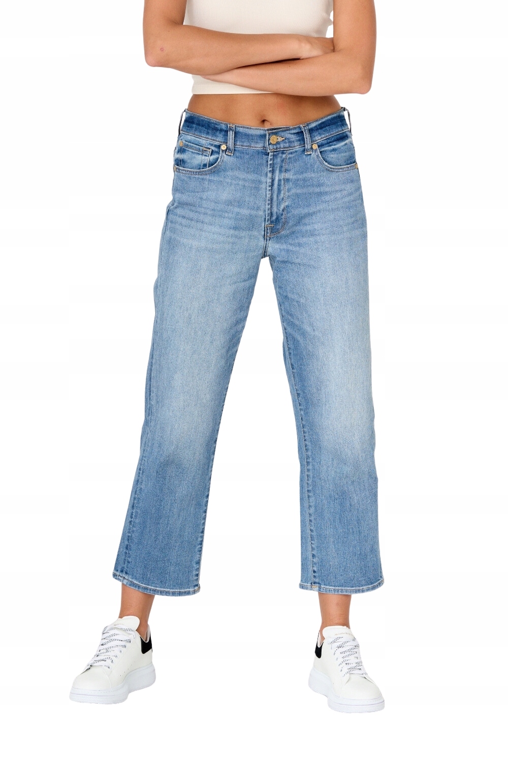 7 For All Mankind Modré dámské džíny The Modern Straight Trilig 28