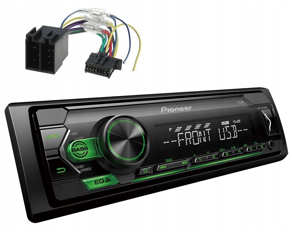 Pioneer MVH-S120UBG autorádio MP3 Aux MP3 Usb 4x50W Mosfet- Zelené