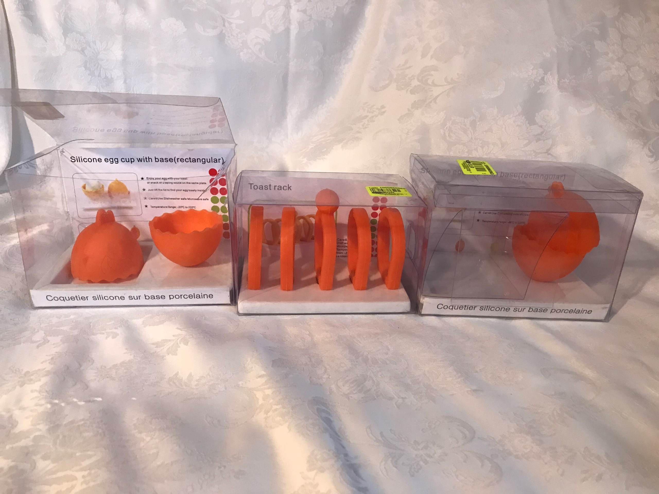 SILIKON+Porcelana Stojak na tosty, jajko gotowane