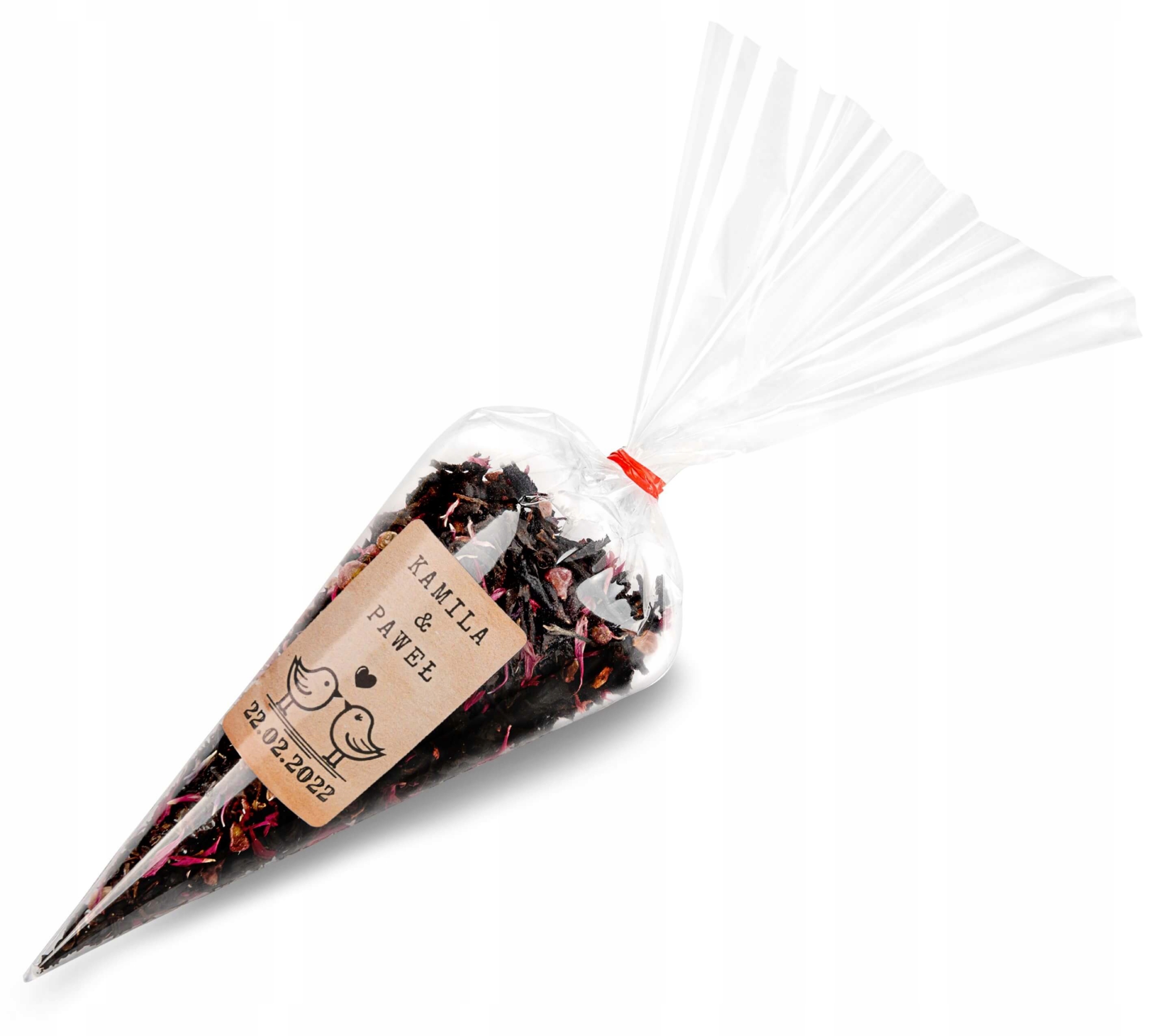 

Reklama logo napis Herbata w rożku dla Klientów