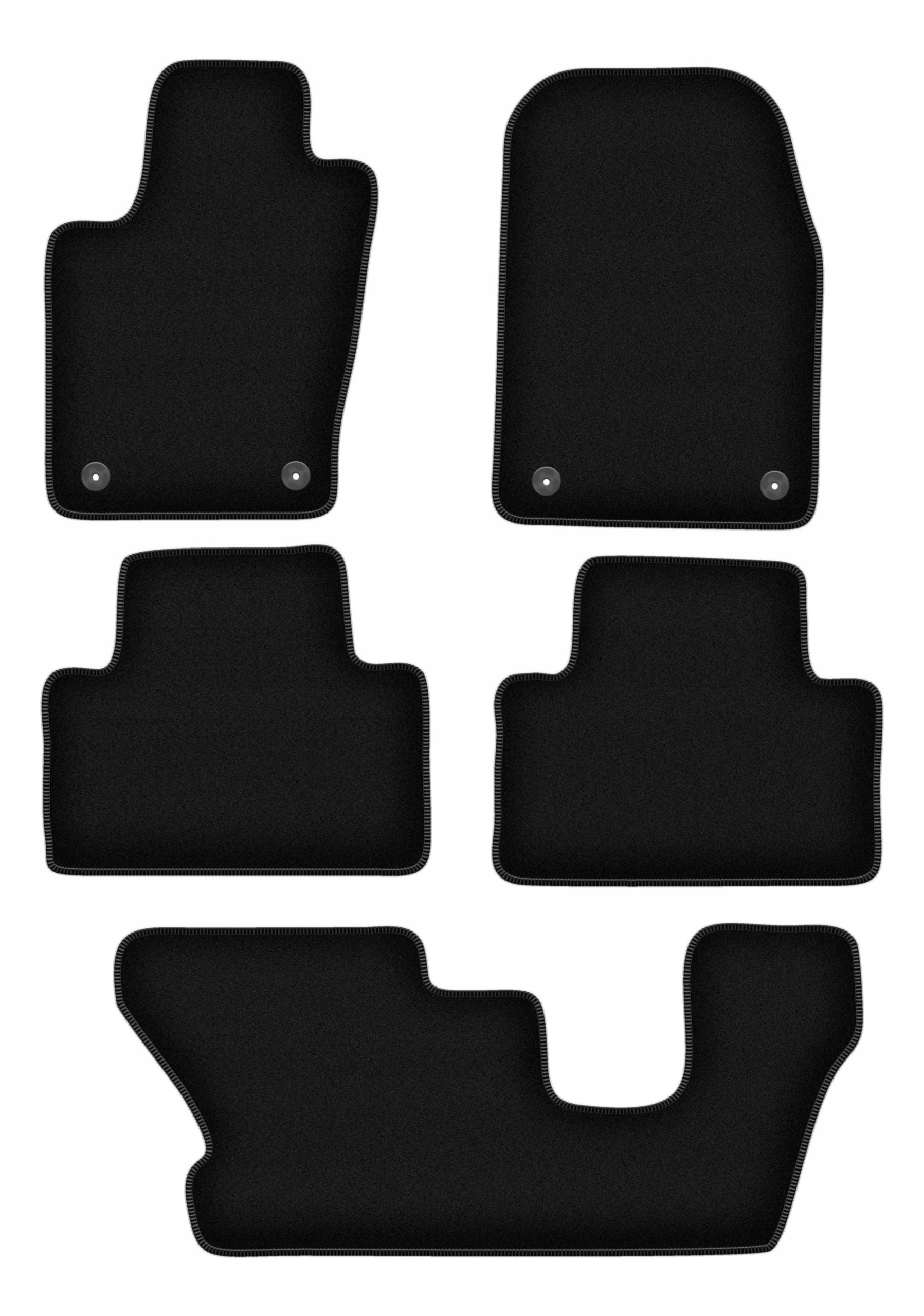 Dywaniki welurowe Basic do: Dodge Durango III 7 osobowy (2010-2020)