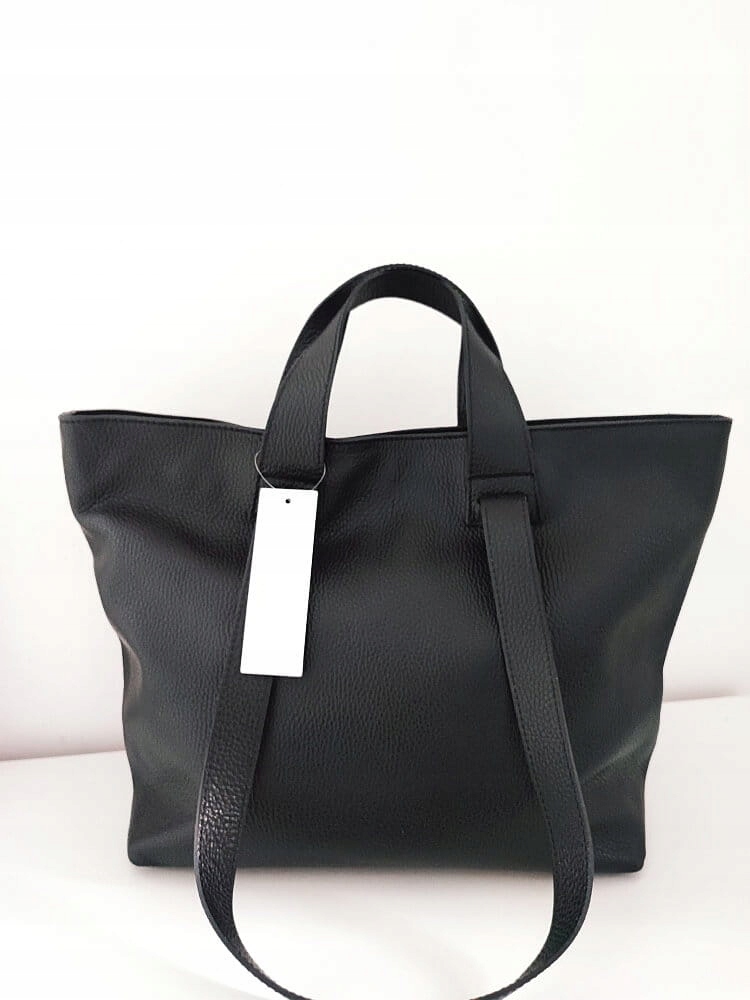 Laura Biaggi torba shopper skórzana czarna Marka Laura Biaggi