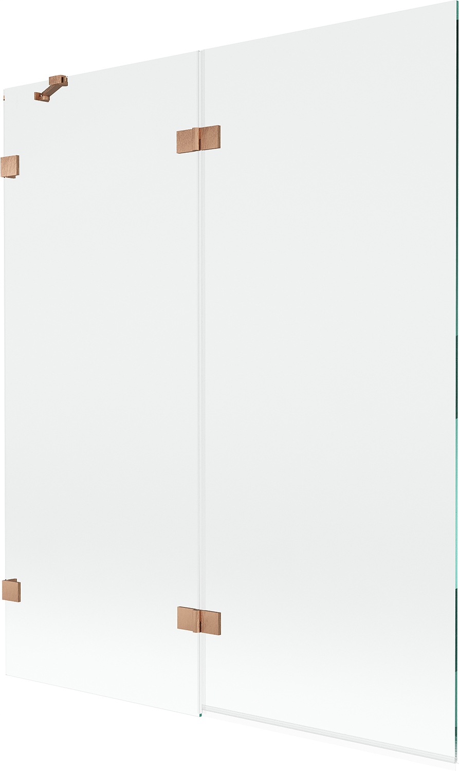 Mexen Lunar vanová zástěna 2-křídlová levá 140 x 150 cm, průhledná, kartáčo