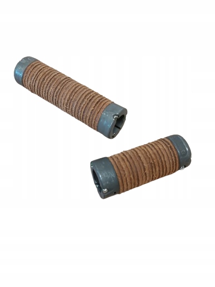 Kožené úchytky Brooks Leather Grips, Aged s zátkami 130 mm/90 mm