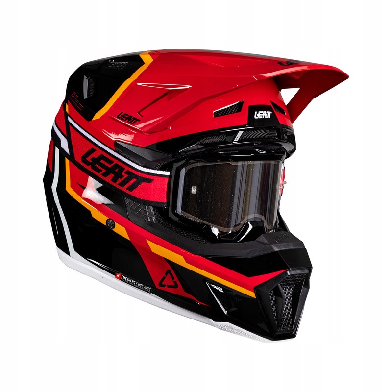 Motocyklová Prilba S Okuliarmi Leatt Kit Moto 7.5 Red XL