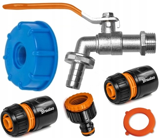 

Kran z zaworem 1/2" do zbiornika 1000L ZM6